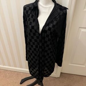 12th tribe black checkered dress